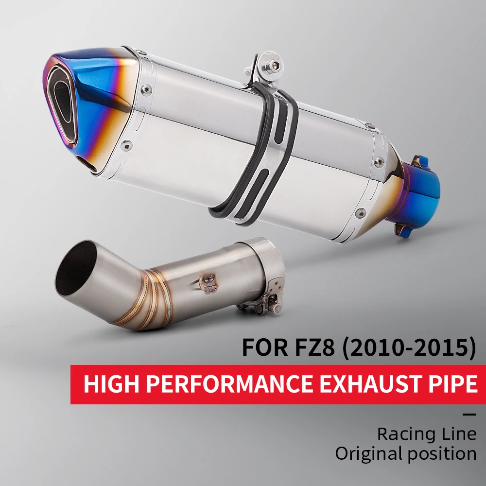 For FZ8N FZ8 FZ800 2010-2015 Motorcycle Exhaust System Exhaust Slip On Muffler Escape Contact Pipe Middle Link
For FZ8N FZ8 FZ800 2010-2015 Motorcycle Exhaust System Exhaust Slip On Muffler Escape Contact Pipe Middle Link