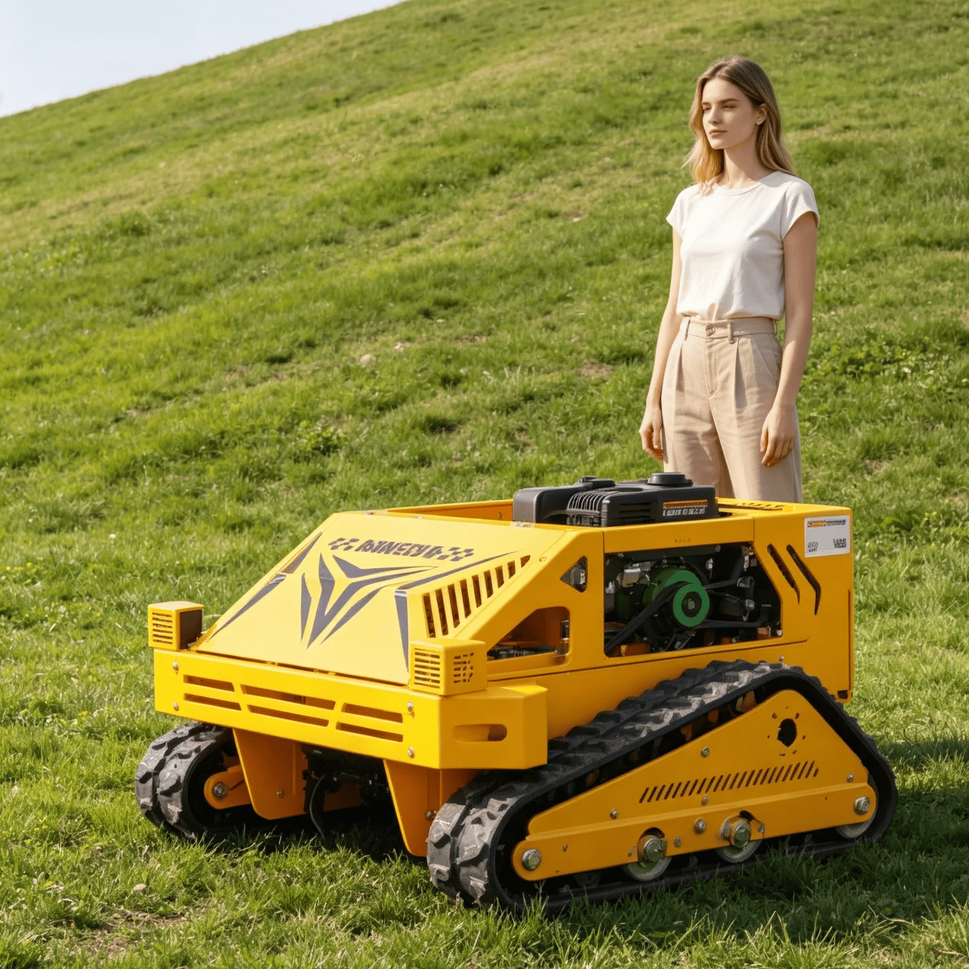 Customized remote control lawn mower low noise grass cutter long service life equipment for villa lawn regular care
Customized remote control lawn mower low noise grass cutter long service life equipment for villa lawn regular care