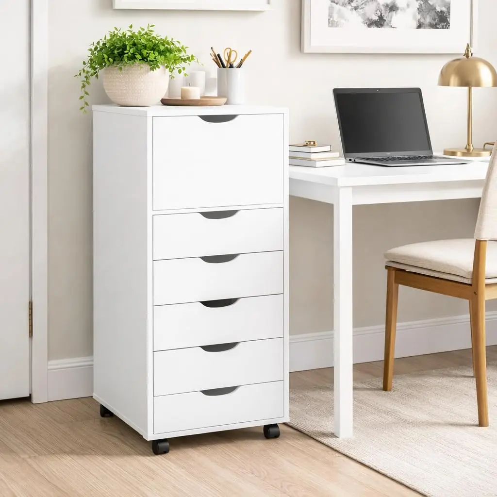 6-Drawer Office Storage File Cabinet on Wheels, Mobile Under Desk Filing Drawer Unit, Craft Storage, Customized
6-Drawer Office Storage File Cabinet on Wheels, Mobile Under Desk Filing Drawer Unit, Craft Storage, Customized