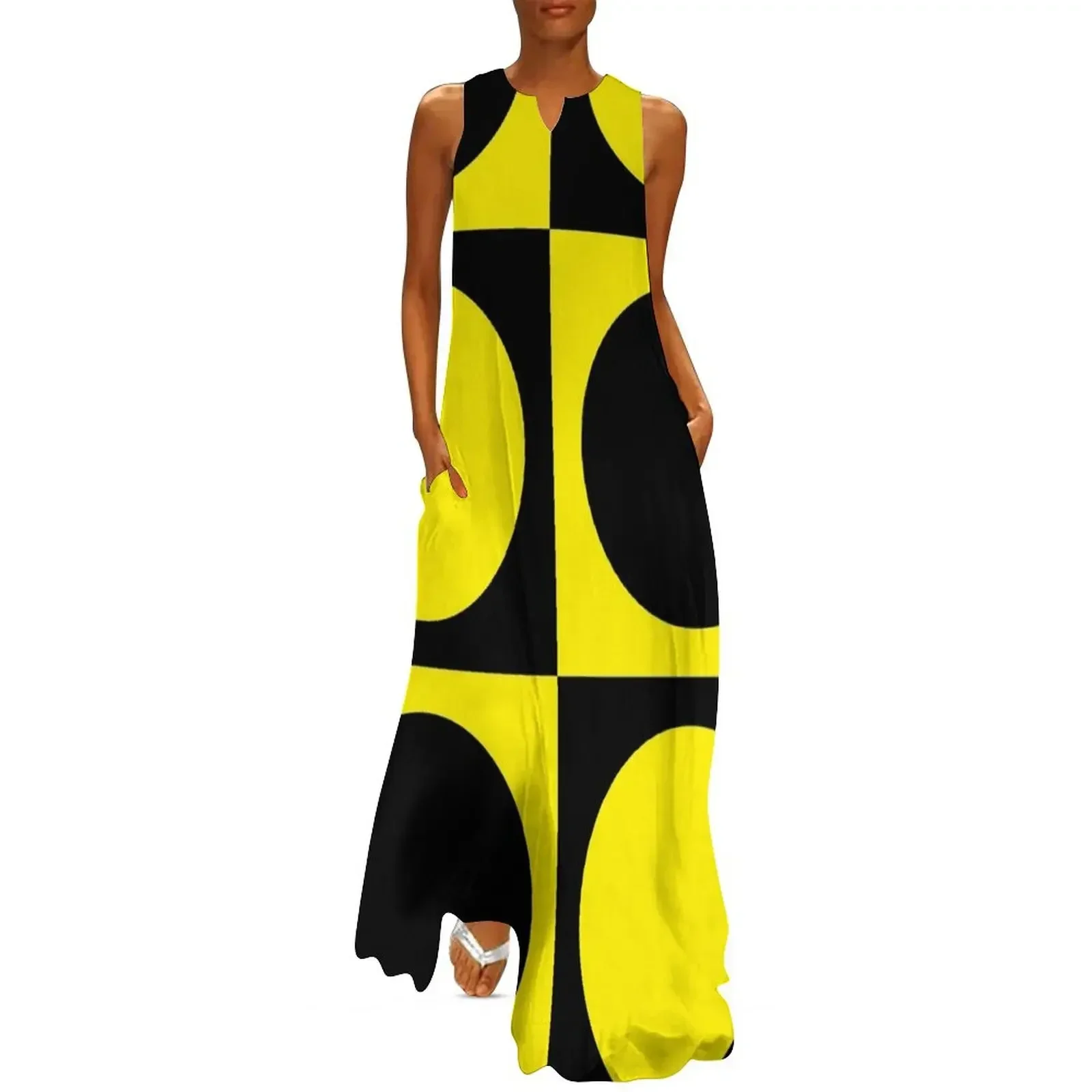 60s Circle Mod Yellow Circle Mondrian Long Dress Elegant gowns beach dress cute dress luxury woman evening
60s Circle Mod Yellow Circle Mondrian Long Dress Elegant gowns beach dress cute dress luxury woman evening