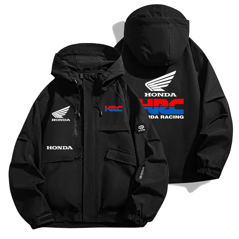 Honda Spring/Autumn Outdoor Jacket - Men's Motorcycle Style Windproof and Waterproof Coat with Multiple Pockets and Zipper Closu
Honda Spring/Autumn Outdoor Jacket - Men's Motorcycle Style Windproof and Waterproof Coat with Multiple Pockets and Zipper Closu