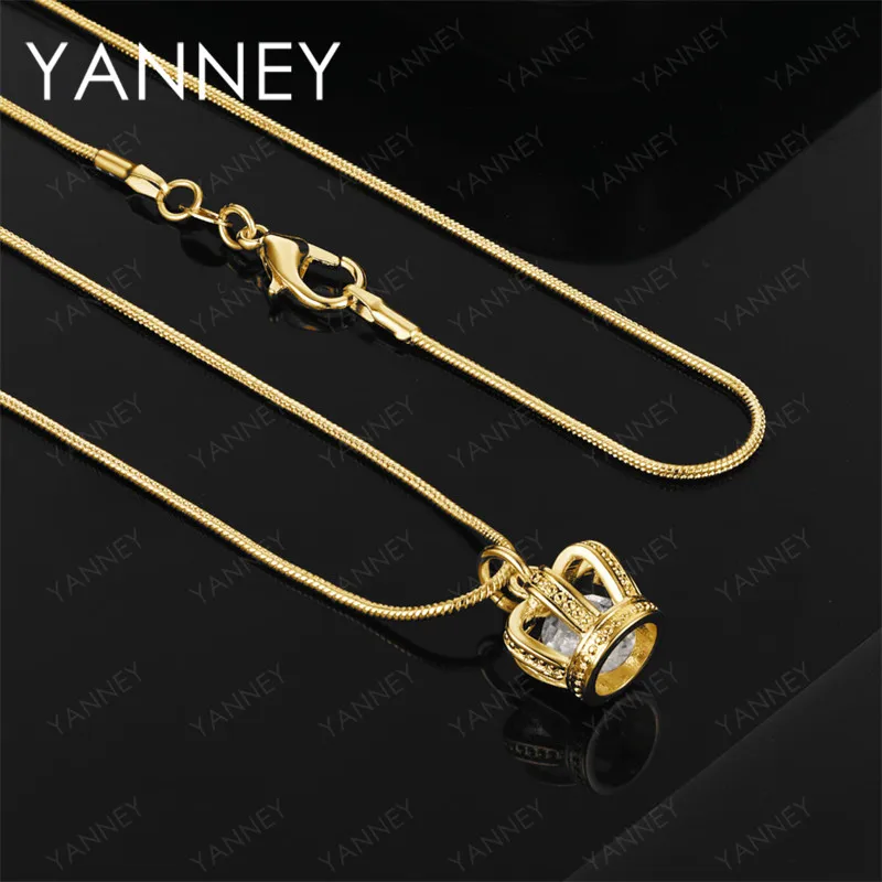 925 Sterling Silver 18k Gold 16-30 Inch Luxury Crown Pendant Necklace Fashion Women Wedding Party Jewelry Gift
925 Sterling Silver 18k Gold 16-30 Inch Luxury Crown Pendant Necklace Fashion Women Wedding Party Jewelry Gift
