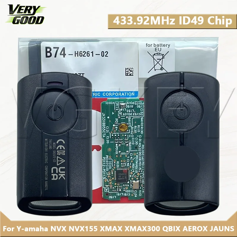 VG Motorcycle Scooter Remote Control Key For Yamaha NVX NVX155 XMAX XMAX300 QBIX AEROX JAUNS 433.92MHz ID49 Chip Keyless
VG Motorcycle Scooter Remote Control Key For Yamaha NVX NVX155 XMAX XMAX300 QBIX AEROX JAUNS 433.92MHz ID49 Chip Keyless