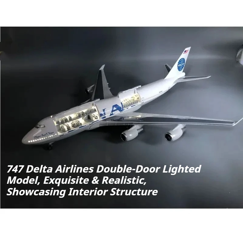 747 Pan Am Boeing Twin-Door Airplane Model 47cm With Led Lights And Wheels - Static Flight Simulation Ornament
747 Pan Am Boeing Twin-Door Airplane Model 47cm With Led Lights And Wheels - Static Flight Simulation Ornament