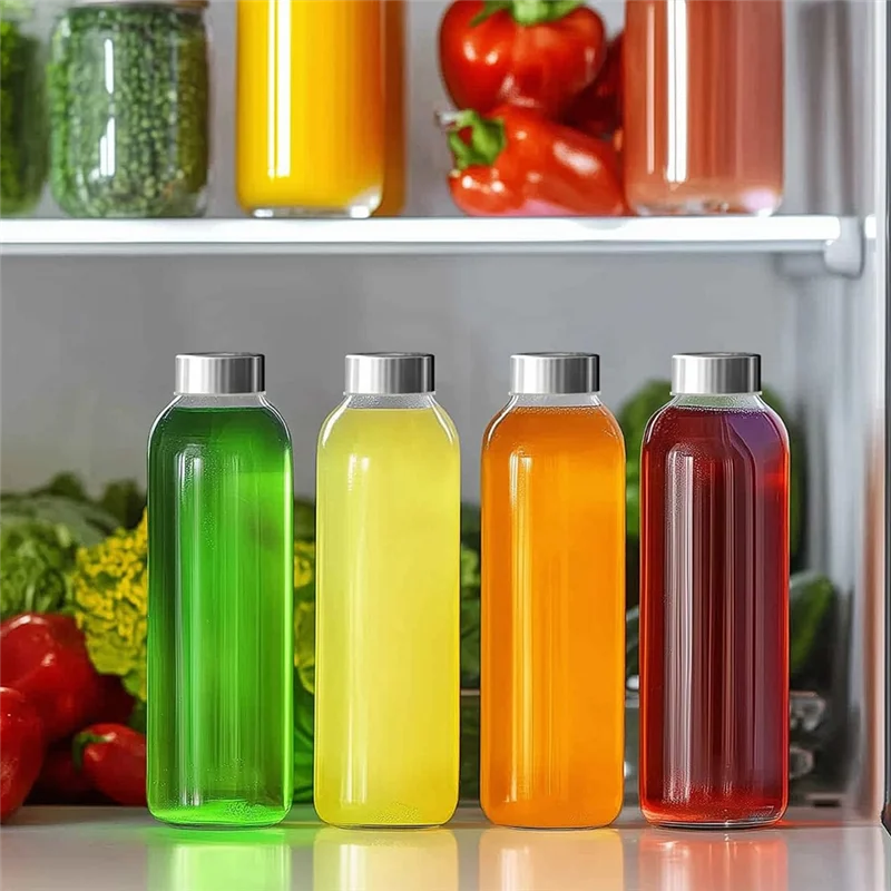 A82I-Transparent Glass Bottles With Sealed Stainless Steel Lids For Home Use, Travel Picnic Water Cups
A82I-Transparent Glass Bottles With Sealed Stainless Steel Lids For Home Use, Travel Picnic Water Cups