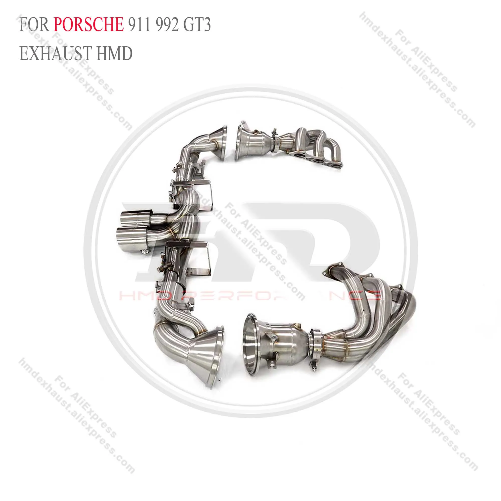 HMD Stainless Steel Exhaust System Performance Manifold Catback For Porsche 911 992 GT3 Muffler With Valve
HMD Stainless Steel Exhaust System Performance Manifold Catback For Porsche 911 992 GT3 Muffler With Valve