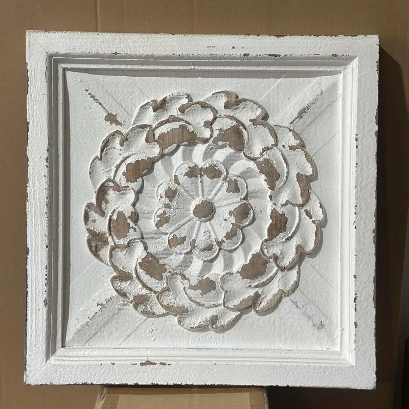 Vintage French Country Wall Decor Set, White Decorative Floral Relief Panels, 16.5x16.5 Inches, 2-Piece Carved Wood Design
Vintage French Country Wall Decor Set, White Decorative Floral Relief Panels, 16.5x16.5 Inches, 2-Piece Carved Wood Design