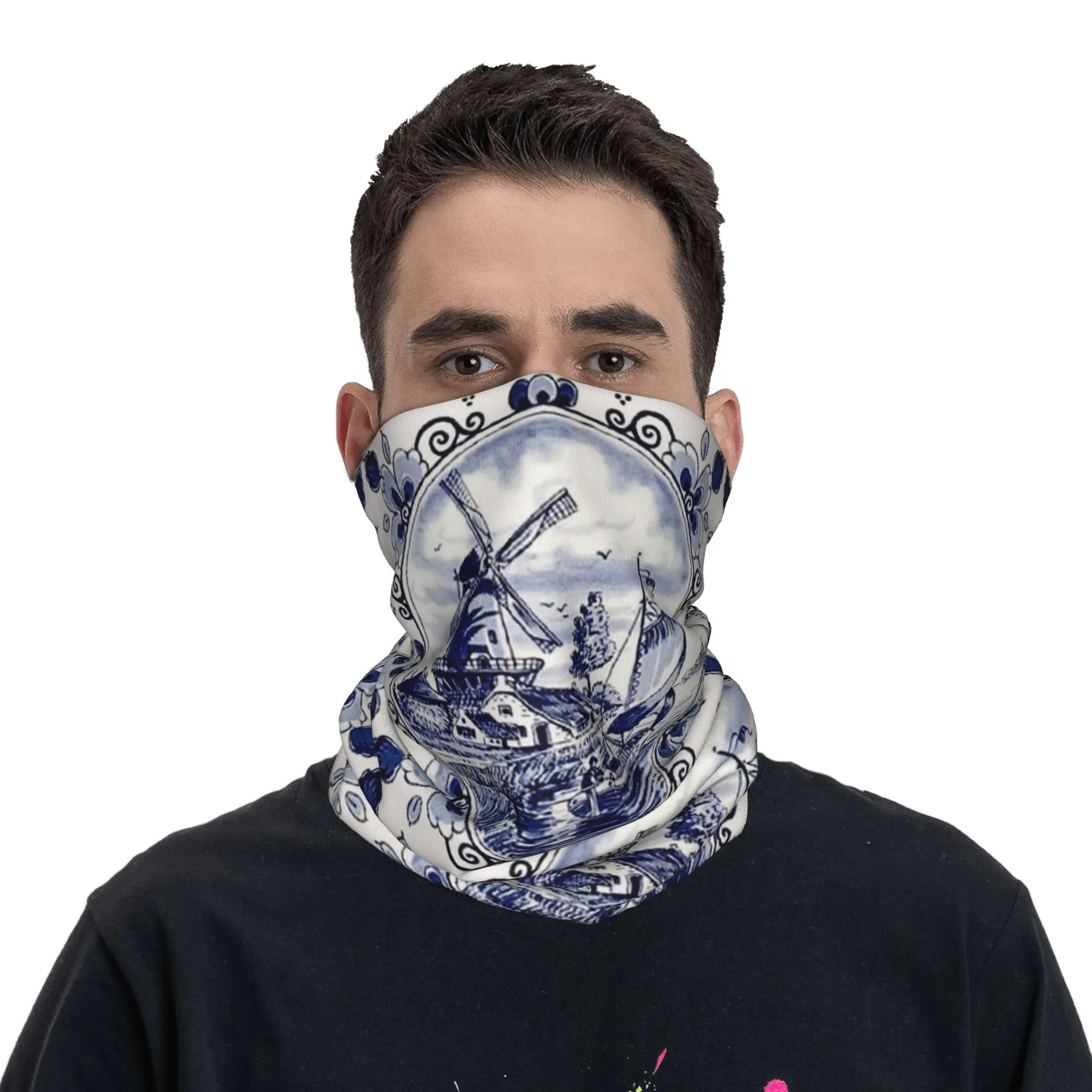 Dutch Blue Delft Windmill Print Bandana Neck Gaiter Printed Wrap Mask Scarf Headband Riding for Men Women Adult Windproof
Dutch Blue Delft Windmill Print Bandana Neck Gaiter Printed Wrap Mask Scarf Headband Riding for Men Women Adult Windproof