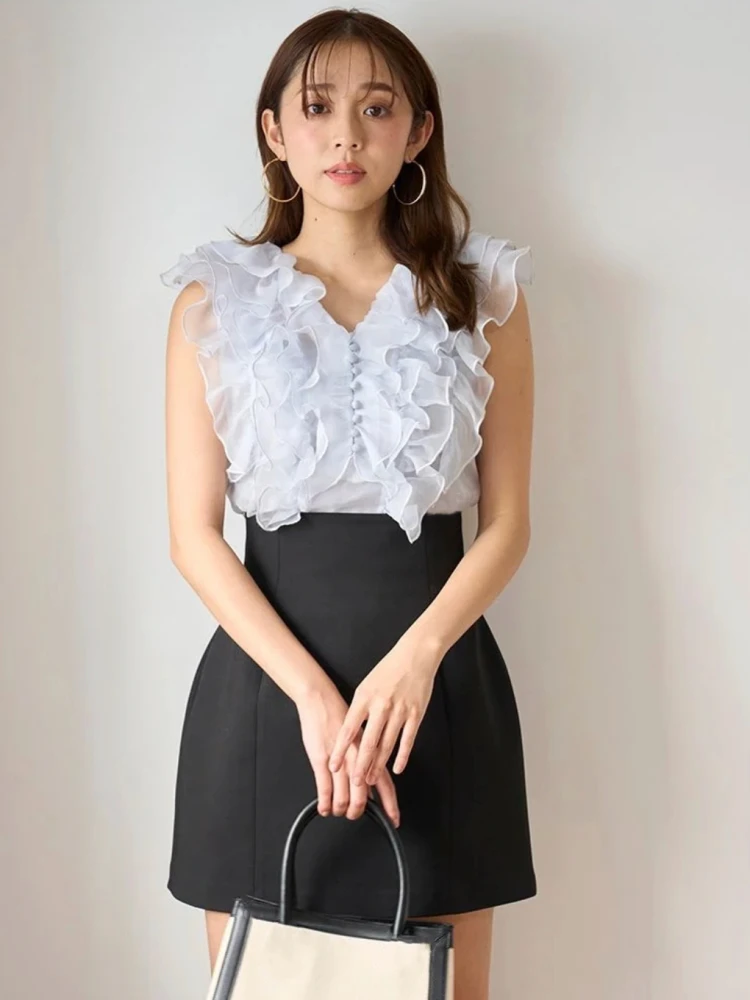 Серия Sweet Fairy! 2025 Новый Сле! Pure S Home Svel Шифон из органзы с рюшами и V-образным вырезом из полиэфирного волокна
Серия Sweet Fairy! 2025 Новый Сле! Pure S Home Svel Шифон из органзы с рюшами и V-образным вырезом из полиэфирного волокна