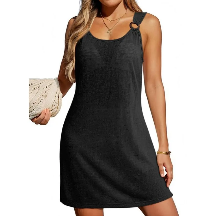 Dokotoo Swimsuit Coverup for Women Scoop Neck Sleeveless Sheer Beach Dresses Side Slit Vacation Bathing Suit Cover Up
Dokotoo Swimsuit Coverup for Women Scoop Neck Sleeveless Sheer Beach Dresses Side Slit Vacation Bathing Suit Cover Up