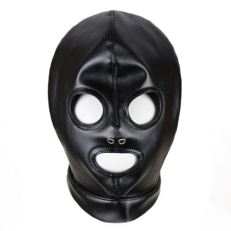 Black PU Head Cover with Adjustable Tie Balaclava Face Mask Couple Play Black Head Wrap Full Hood Costume
Black PU Head Cover with Adjustable Tie Balaclava Face Mask Couple Play Black Head Wrap Full Hood Costume