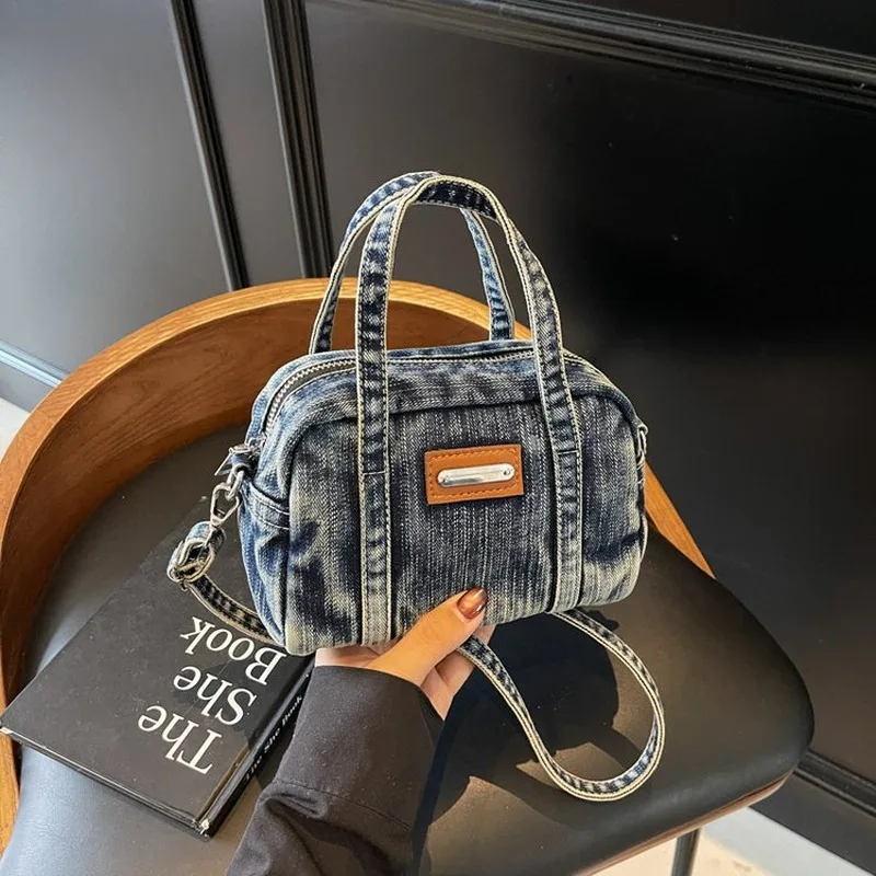 Women's Casual Denim Handbag Crossbody Bag, Portable Daily Carry Tote for Shopping, Short Trips, Casual Gatherings and Daily
Women's Casual Denim Handbag Crossbody Bag, Portable Daily Carry Tote for Shopping, Short Trips, Casual Gatherings and Daily