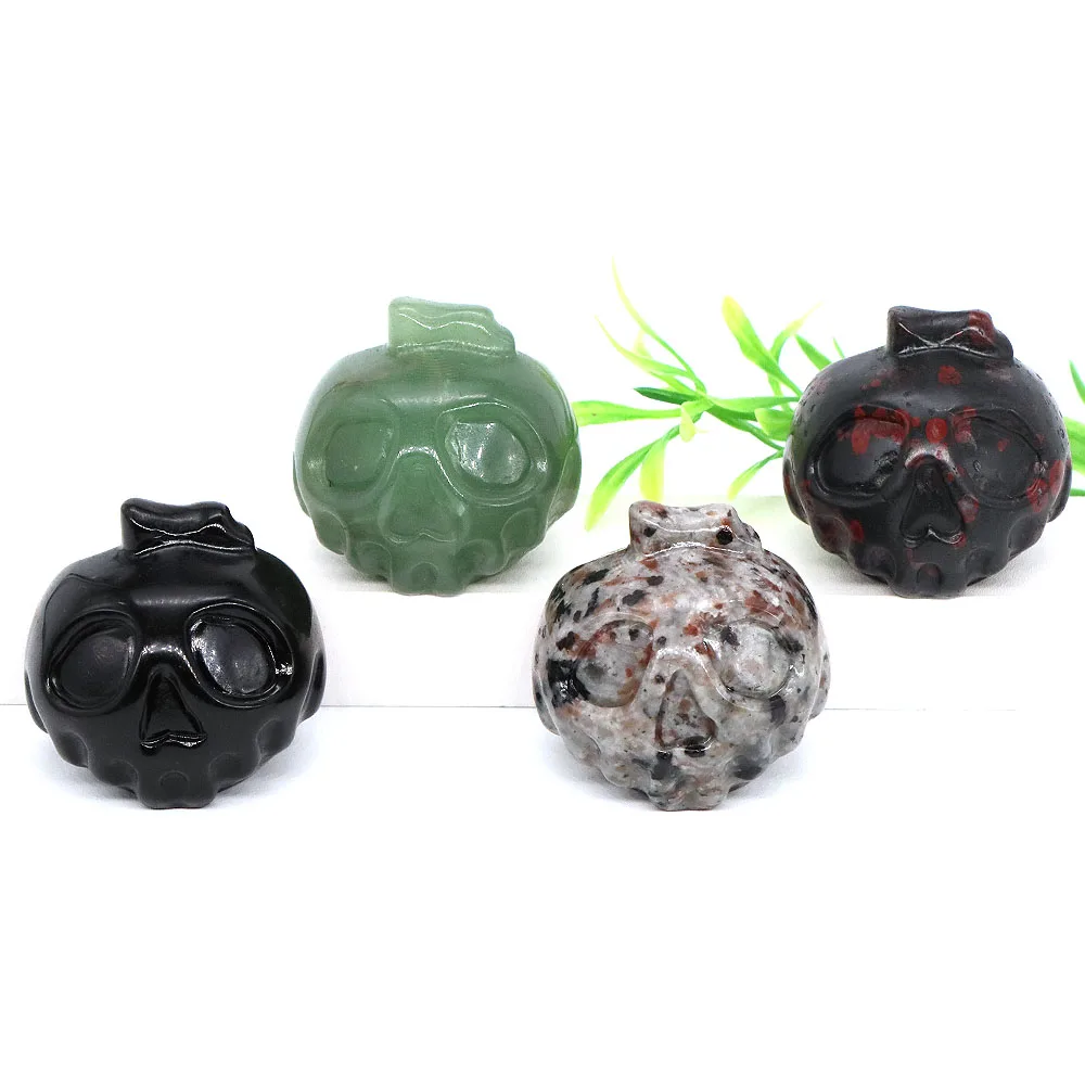 1.4" Halloween Pumpkin Gift Natural Stone Carve Ghost Skull Head Statue Evil Monster Eye Ornaments Healing Crystals Home Decor
1.4" Halloween Pumpkin Gift Natural Stone Carve Ghost Skull Head Statue Evil Monster Eye Ornaments Healing Crystals Home Decor