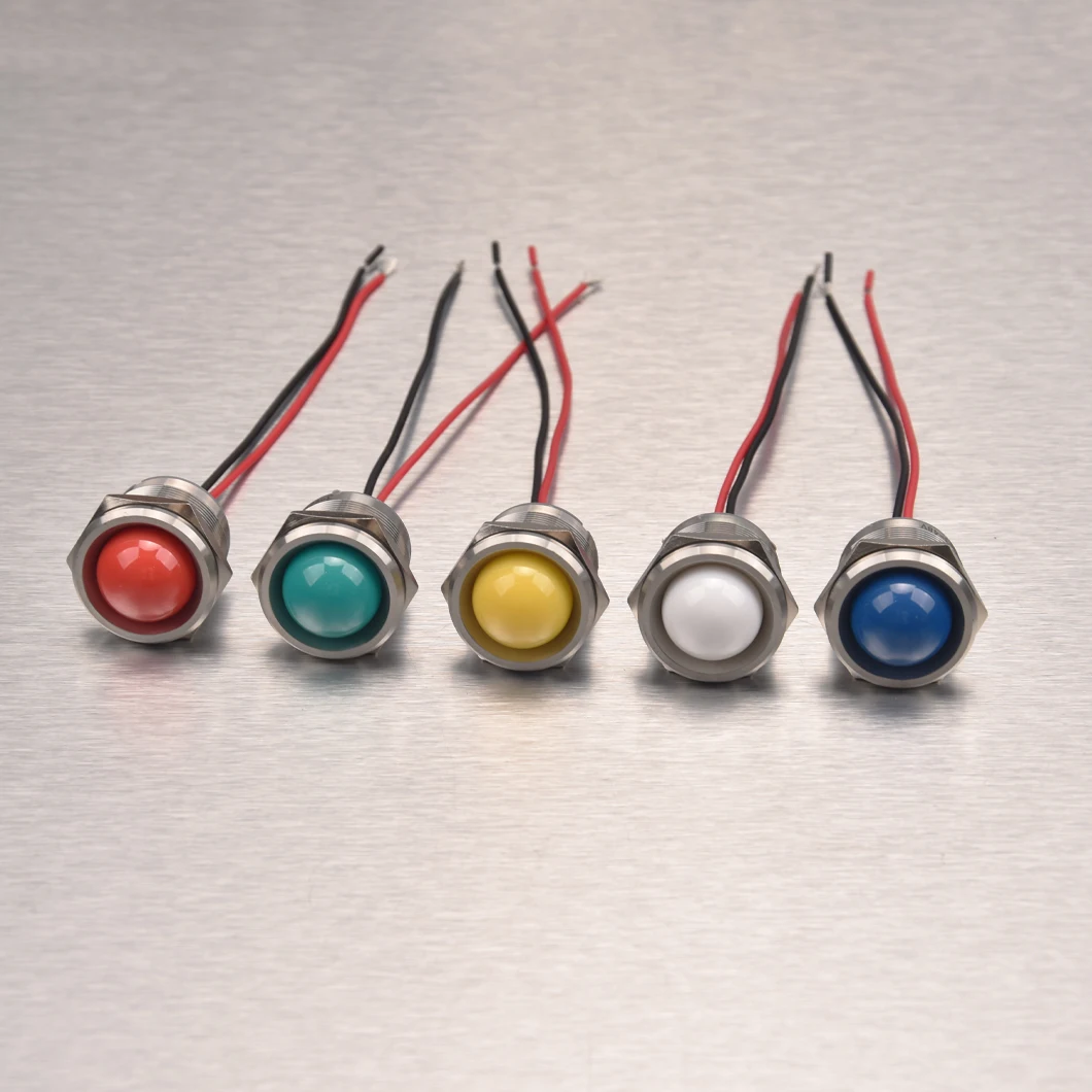 ABILKEEN 25MM Ball Head LED Indicator Light 3-48V/110V/220V Metal Signal Pilot Lamp with 150MM Wire Cable Indicator Lamp
ABILKEEN 25MM Ball Head LED Indicator Light 3-48V/110V/220V Metal Signal Pilot Lamp with 150MM Wire Cable Indicator Lamp