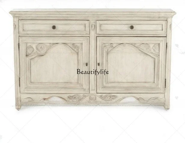 FG44White as Old Solid Wood Dining Side Entrance Cabinet Vintage Ornament Locker
FG44White as Old Solid Wood Dining Side Entrance Cabinet Vintage Ornament Locker