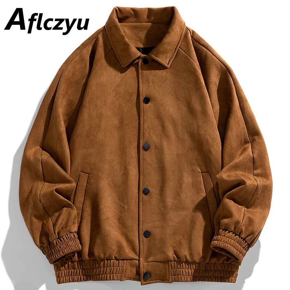 Suede Jacket Men Fashion Casual Solid Color Jacket Loose Button Coat Male Spring Autumn Suede Coat Vintage
Suede Jacket Men Fashion Casual Solid Color Jacket Loose Button Coat Male Spring Autumn Suede Coat Vintage