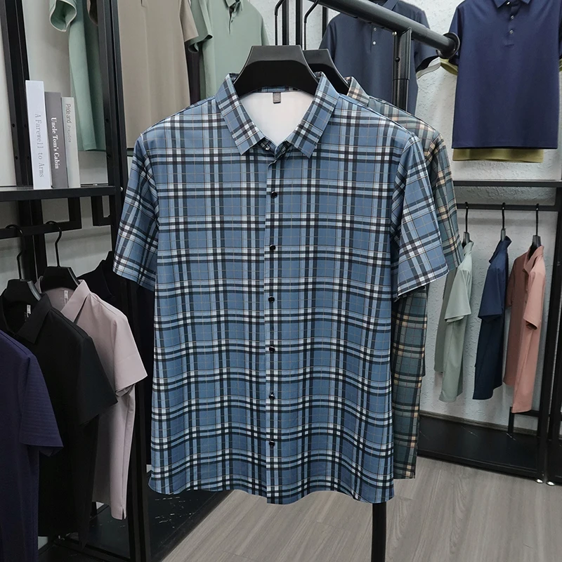 Personality new short sleeve checkered shirt men fashion youthful casual comfort high-end luxury summer ice silk breathable top
Personality new short sleeve checkered shirt men fashion youthful casual comfort high-end luxury summer ice silk breathable top