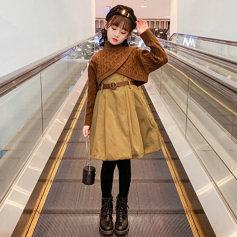Children's Dress Spring and Autumn 2023 New Trend Solid Color Kids' Dress Set Girls' Long Sleeve 2-Piece Dress Suit For GiftE604
Children's Dress Spring and Autumn 2023 New Trend Solid Color Kids' Dress Set Girls' Long Sleeve 2-Piece Dress Suit For GiftE604
