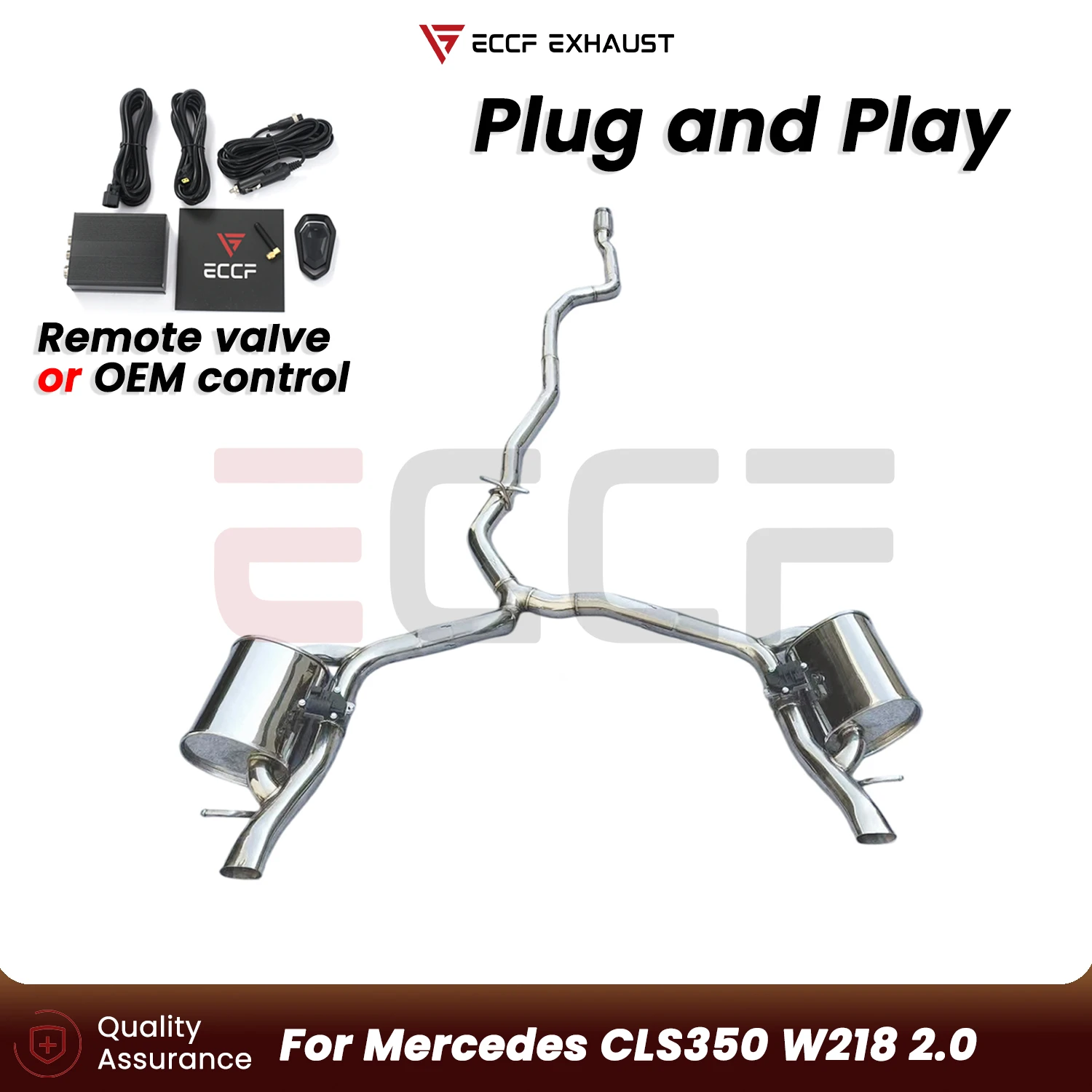 ECCF FOR Mercedes CLS350 W218 2.0 T304 Stainless Steel Exhaust Aggressive Sound Plug and Play Performance Upgrade
ECCF FOR Mercedes CLS350 W218 2.0 T304 Stainless Steel Exhaust Aggressive Sound Plug and Play Performance Upgrade