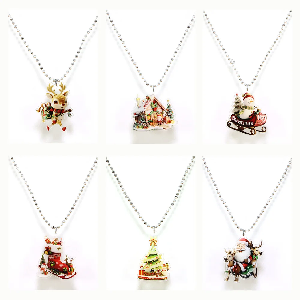 300pcs/lot Original design Christmas elk children's necklace jewelry acrylic Christmas bead chain necklace small gifts
300pcs/lot Original design Christmas elk children's necklace jewelry acrylic Christmas bead chain necklace small gifts