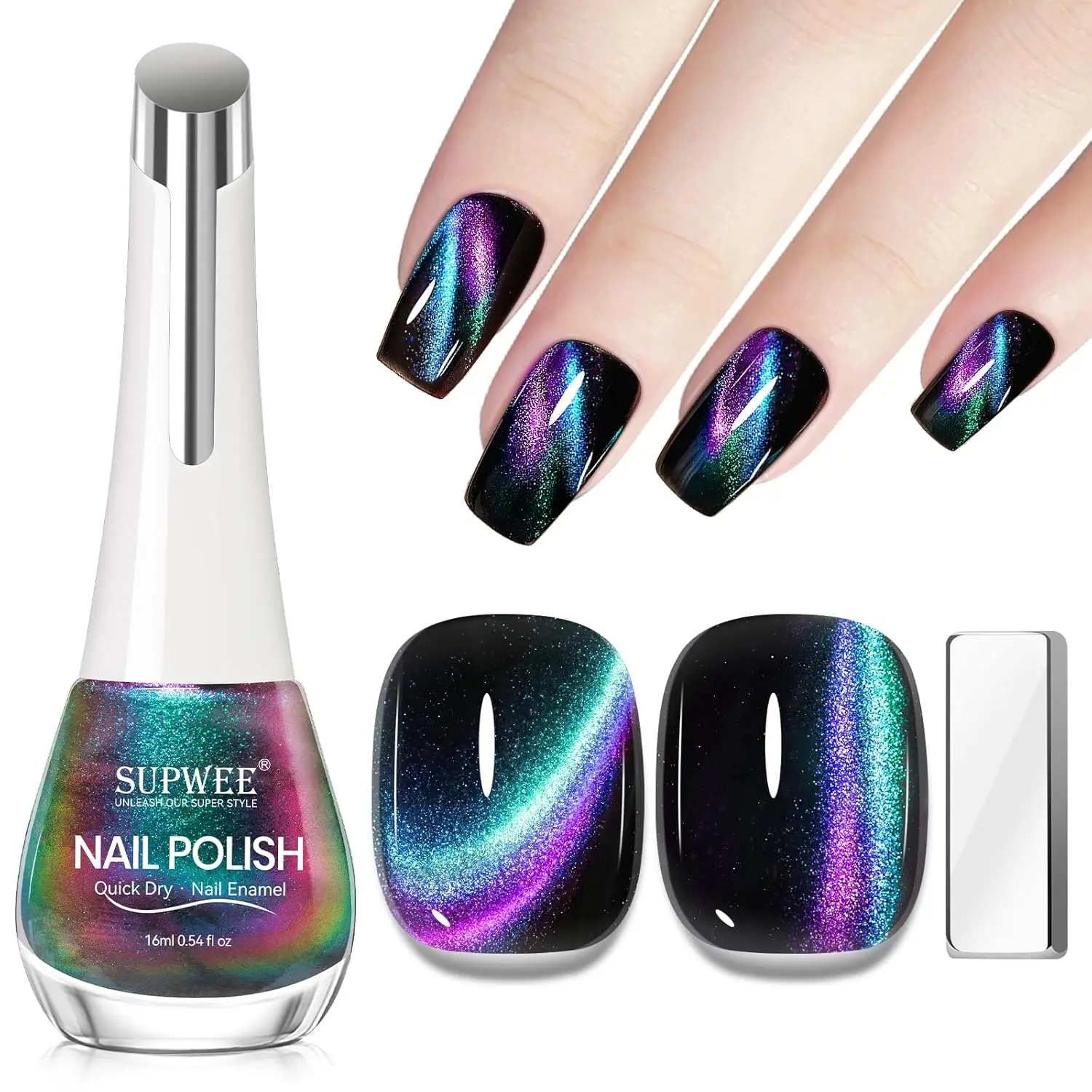 Cat Eye Nail Polish - Magnetic, Quick Dry, Air Dry in Minutes, 16ml
Cat Eye Nail Polish - Magnetic, Quick Dry, Air Dry in Minutes, 16ml
