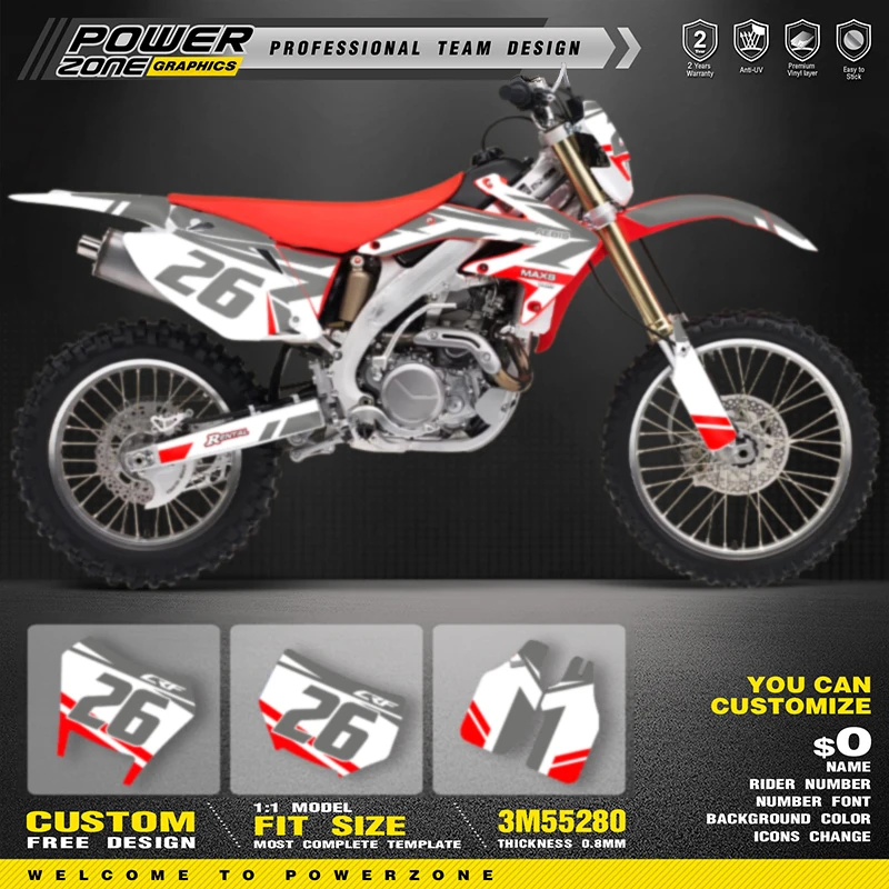 PowerZone Motorycle Graphics Backgrounds Adhesive Decals Stickers For HONDA CRF450X 2018 2017-2005 Name Number Custom
PowerZone Motorycle Graphics Backgrounds Adhesive Decals Stickers For HONDA CRF450X 2018 2017-2005 Name Number Custom