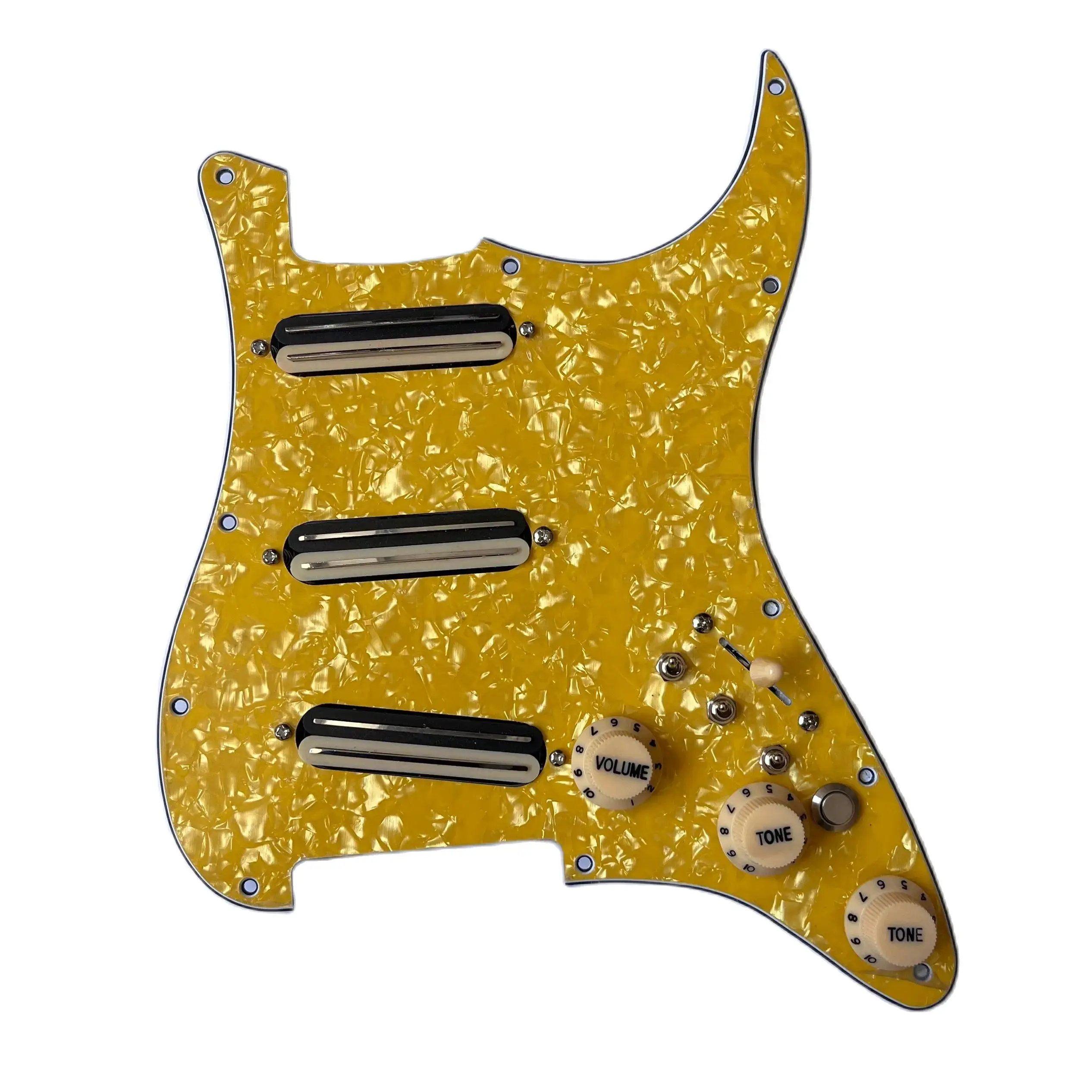 SSS Prewired Pickguad Humbucker Double Dual Track Pickups Multifunction Silent Swicth Super Wiring Connection Assembly
SSS Prewired Pickguad Humbucker Double Dual Track Pickups Multifunction Silent Swicth Super Wiring Connection Assembly
