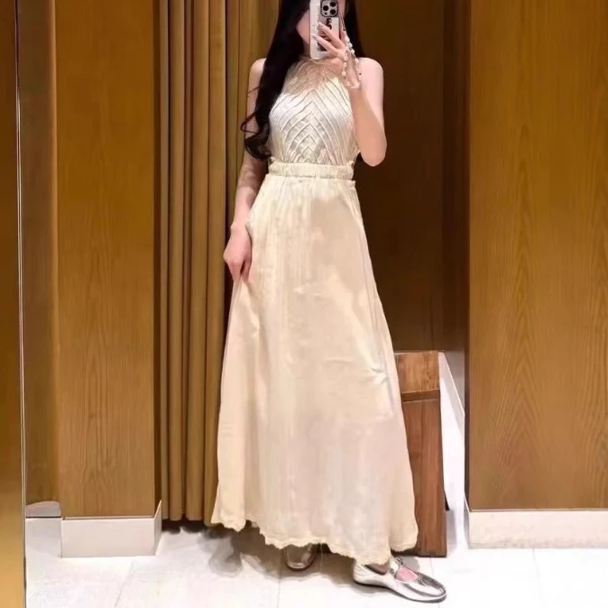 2025 women's new patchwork dress sexy backless midi robe women's evening gala dress
2025 women's new patchwork dress sexy backless midi robe women's evening gala dress