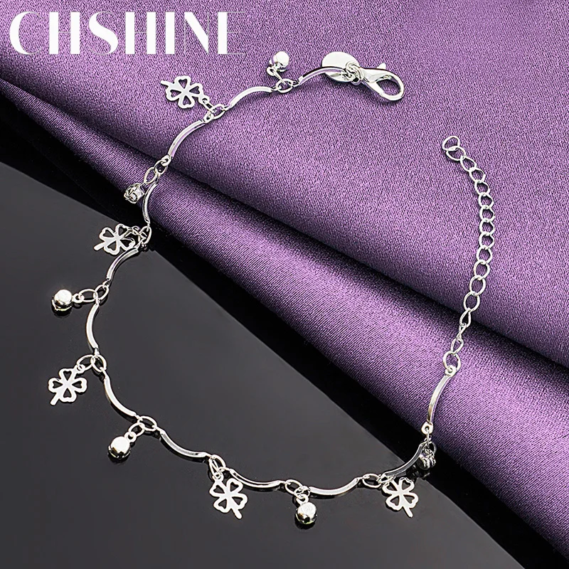 CHSHINE 925 Sterling Silver Clover Charm Bracelet For Women Wedding Party Fashion Jewelry Chain Wholesale Free Shipping
CHSHINE 925 Sterling Silver Clover Charm Bracelet For Women Wedding Party Fashion Jewelry Chain Wholesale Free Shipping