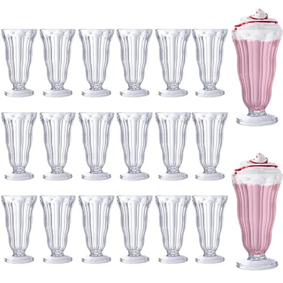 Pcs Milkshake Glasses 1 oz Old Fashioned Soda Glasses Footed Ice Cream Cups Clear Thick Plastic Fountain Cups for Juice Sundae
Pcs Milkshake Glasses 1 oz Old Fashioned Soda Glasses Footed Ice Cream Cups Clear Thick Plastic Fountain Cups for Juice Sundae