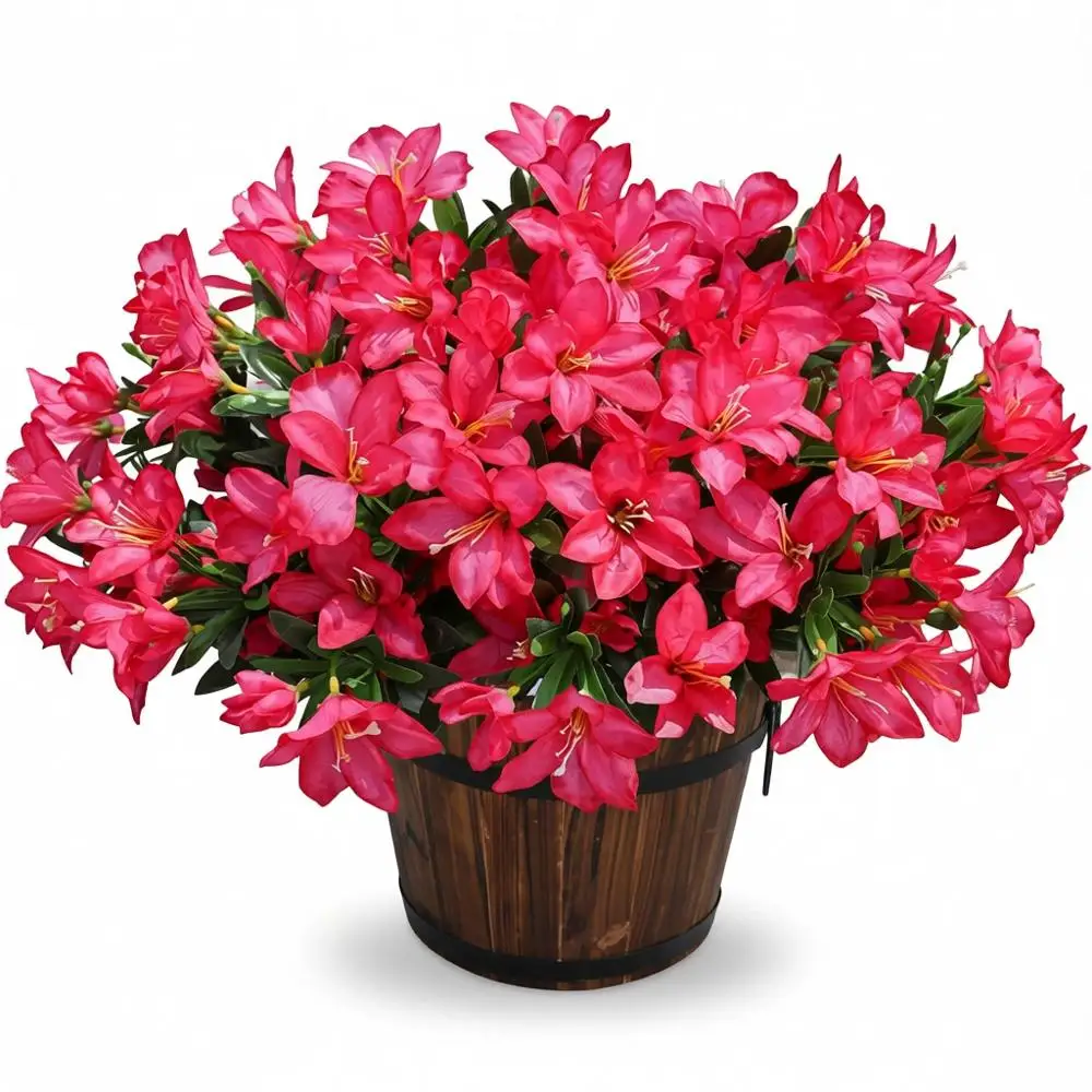 3-Bundle UV-Resistant Artificial Azalea Plants for Outdoor Summer Decorations - Hot Pink
3-Bundle UV-Resistant Artificial Azalea Plants for Outdoor Summer Decorations - Hot Pink