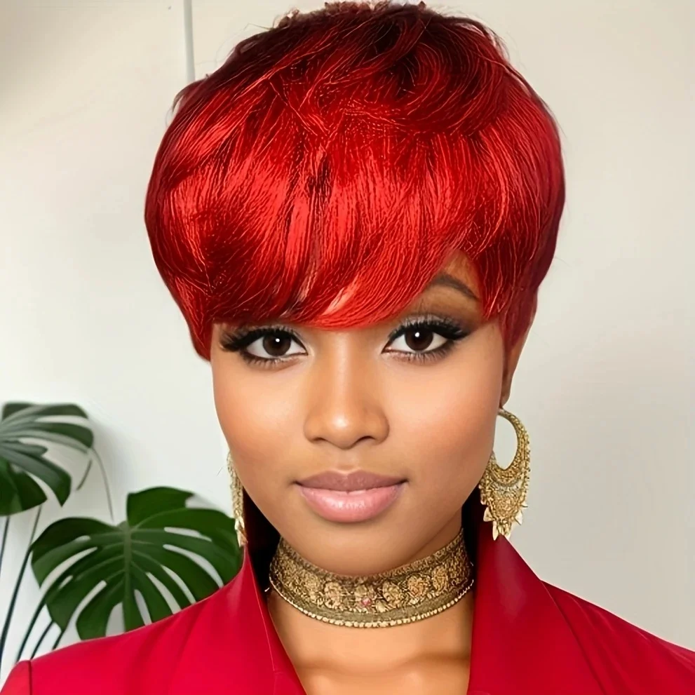 Short Pixie Cut Wig Human Hair For Black Women Machine Made Wigs With Bangs Wig Human Hair Wigs
Short Pixie Cut Wig Human Hair For Black Women Machine Made Wigs With Bangs Wig Human Hair Wigs