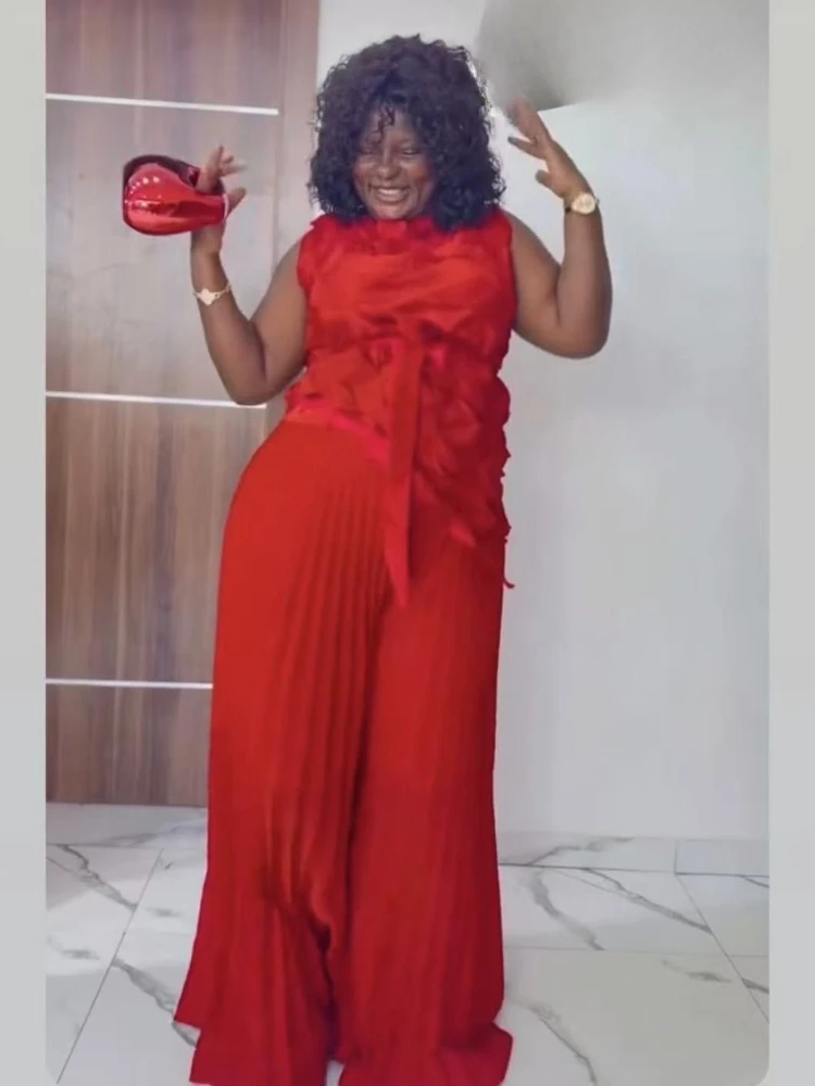 Miyake 2023, весенне-летний новый комплект, женская повседневная футболка без рукавов, свободные широкие брюки, складной комплект из двух предметов
Miyake 2023, весенне-летний новый комплект, женская повседневная футболка без рукавов, свободные широкие брюки, складной комплект из двух предметов