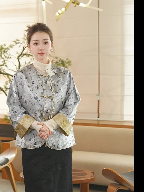 ibai Young Sle Reformed Tang Costume Outerwear New Chinese Sle Song Jin Pattern Long Sve Spring Autumn Women's Top
ibai Young Sle Reformed Tang Costume Outerwear New Chinese Sle Song Jin Pattern Long Sve Spring Autumn Women's Top