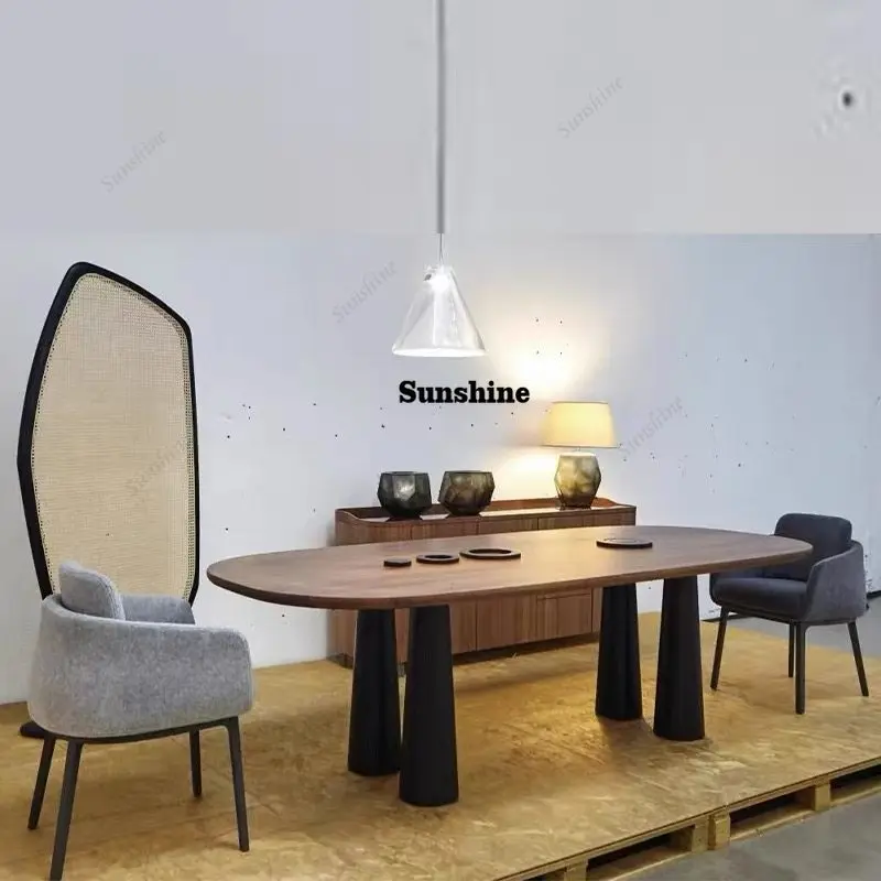 Wabi Sand Wind Medieval Dining Table Oval Solid Wood Home Dining Table Office Long Table
Wabi Sand Wind Medieval Dining Table Oval Solid Wood Home Dining Table Office Long Table