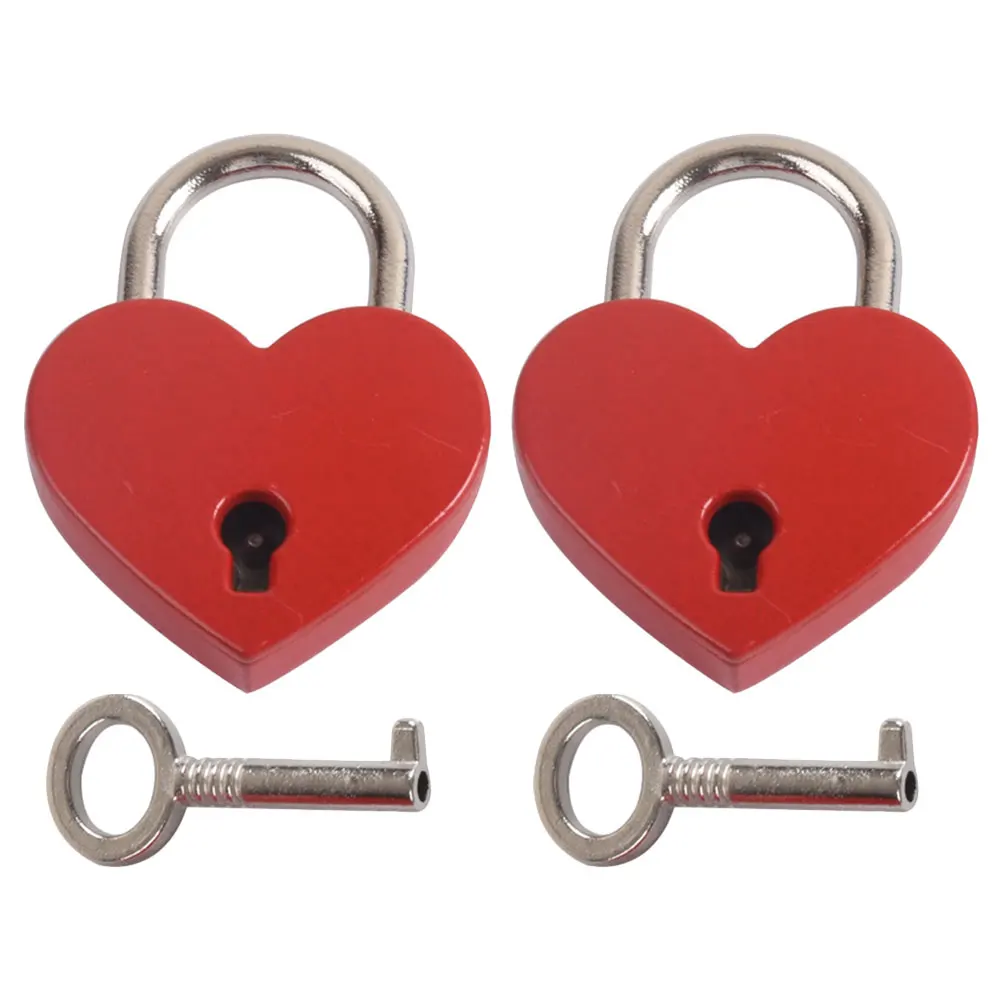 2Pcs Heart Shaped Padlock Red Size Love Locks Suitcase Luggage Travel Diary Mini Locks Keys Strong Body Lever Design Resistance
2Pcs Heart Shaped Padlock Red Size Love Locks Suitcase Luggage Travel Diary Mini Locks Keys Strong Body Lever Design Resistance