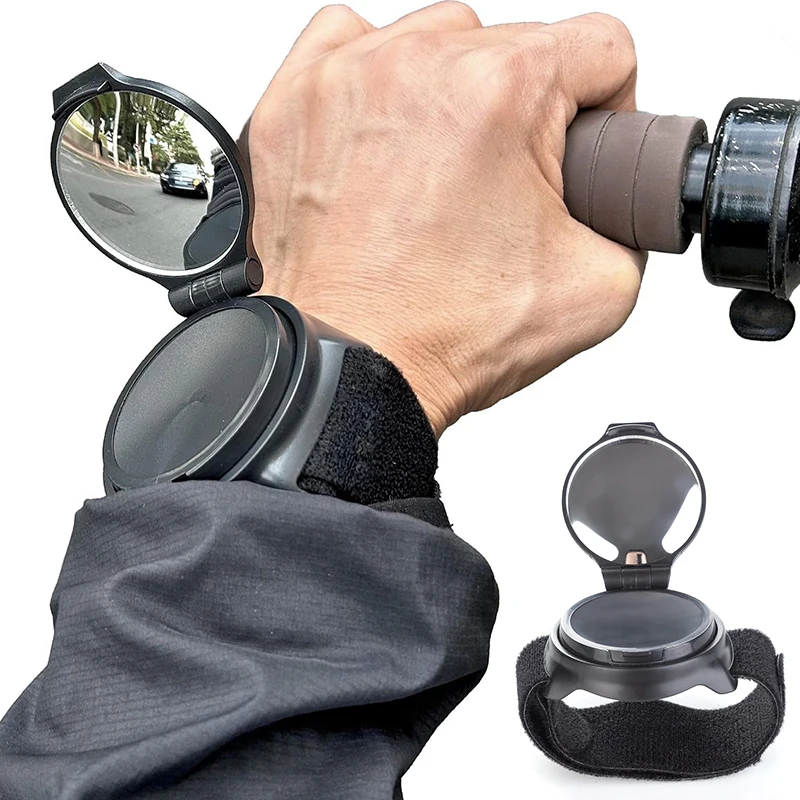 360° Rotatable Wristband Bicycle Rearview Mirror, Foldable Convex Wide Angle Arm Mirror, Wrist Mount Side Mirror for Cycling
360° Rotatable Wristband Bicycle Rearview Mirror, Foldable Convex Wide Angle Arm Mirror, Wrist Mount Side Mirror for Cycling