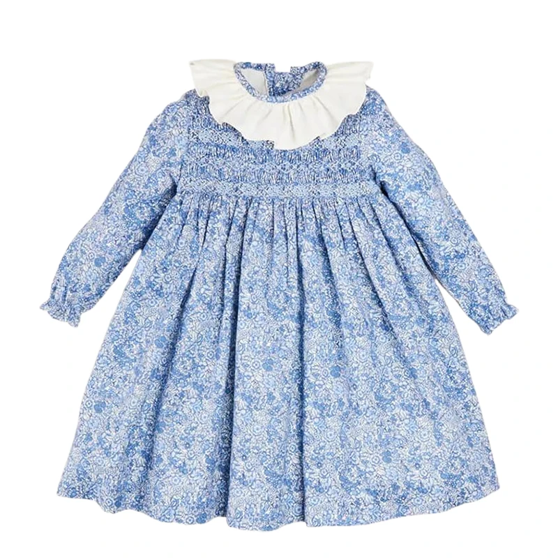 Baby Girls Floral Dress Autumn Kids Vintage Smocked Cotton Dresses Children Boutique Smocking Frocks Infant Lace Collar Clothes
Baby Girls Floral Dress Autumn Kids Vintage Smocked Cotton Dresses Children Boutique Smocking Frocks Infant Lace Collar Clothes