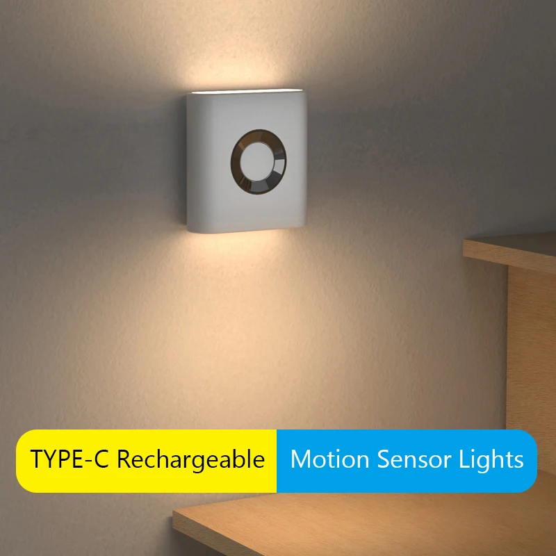 4PCS Motion Sensor Light LED Type C Rechargeable Wireless Night Light For Bedroom Staircase Hallway Indoor Lighting Closet Light
4PCS Motion Sensor Light LED Type C Rechargeable Wireless Night Light For Bedroom Staircase Hallway Indoor Lighting Closet Light