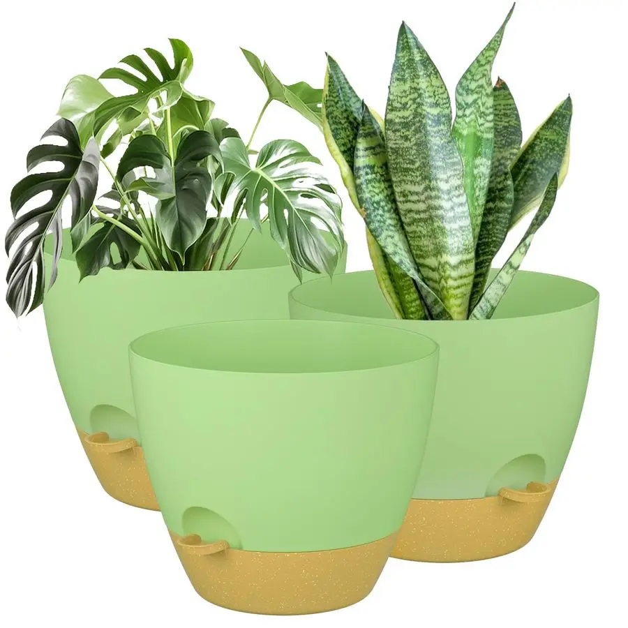 3Pcs 12Inch Plant Pot Planter for Indoor Plants Self Watering Large Flower Pot with Drainage Holes and Saucer for Outdoor Plants
3Pcs 12Inch Plant Pot Planter for Indoor Plants Self Watering Large Flower Pot with Drainage Holes and Saucer for Outdoor Plants