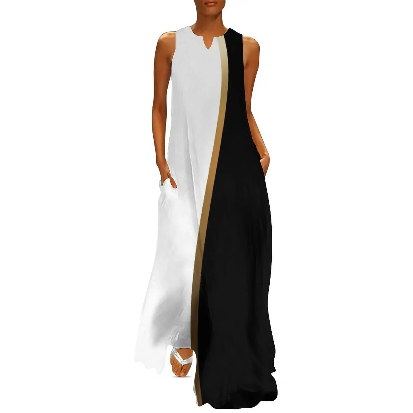 Black and White, Gold Wave Long Dress beach dresses prom dress womens clothing sexy short dresses daring Dress
Black and White, Gold Wave Long Dress beach dresses prom dress womens clothing sexy short dresses daring Dress