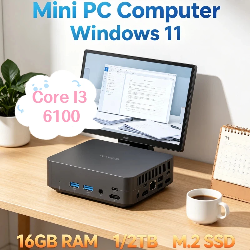 Windows 11 Pro Reliable Mini PC Core I3 6100 4K HD 32GB RAM 1TB 2TB SSD WIFI 6 BT5.2 Office Study 3 Years Warranty
Windows 11 Pro Reliable Mini PC Core I3 6100 4K HD 32GB RAM 1TB 2TB SSD WIFI 6 BT5.2 Office Study 3 Years Warranty