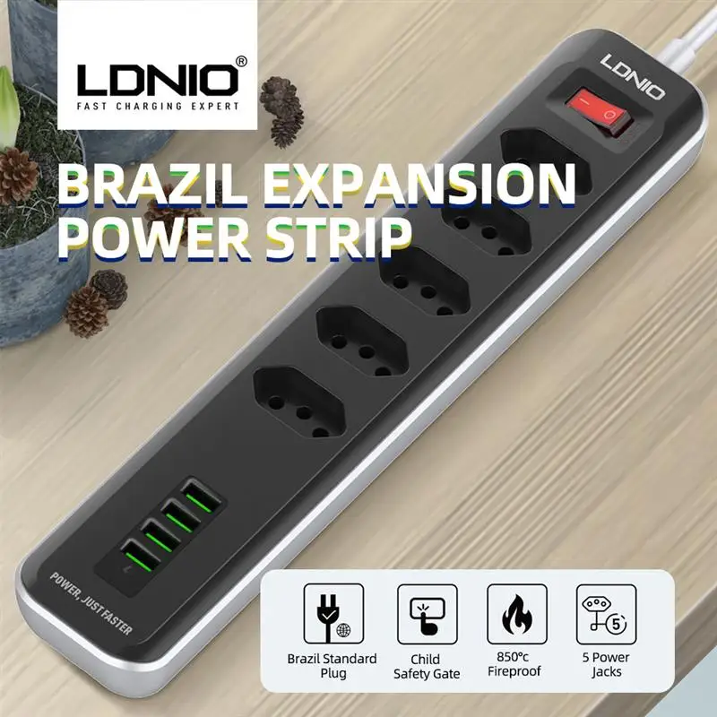 Brazilian Plug USB Multi Hole Fast Charging Socket Household High Power Power Outlet Board with Cable
Brazilian Plug USB Multi Hole Fast Charging Socket Household High Power Power Outlet Board with Cable
