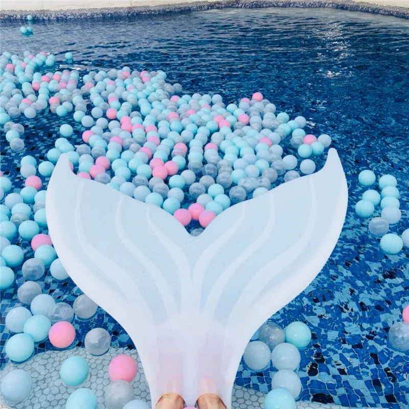 Mermaid Fins White Silicone Single Fins Free Diving Adult Swimming Diving Training Mermaid Tail Short Fins
Mermaid Fins White Silicone Single Fins Free Diving Adult Swimming Diving Training Mermaid Tail Short Fins
