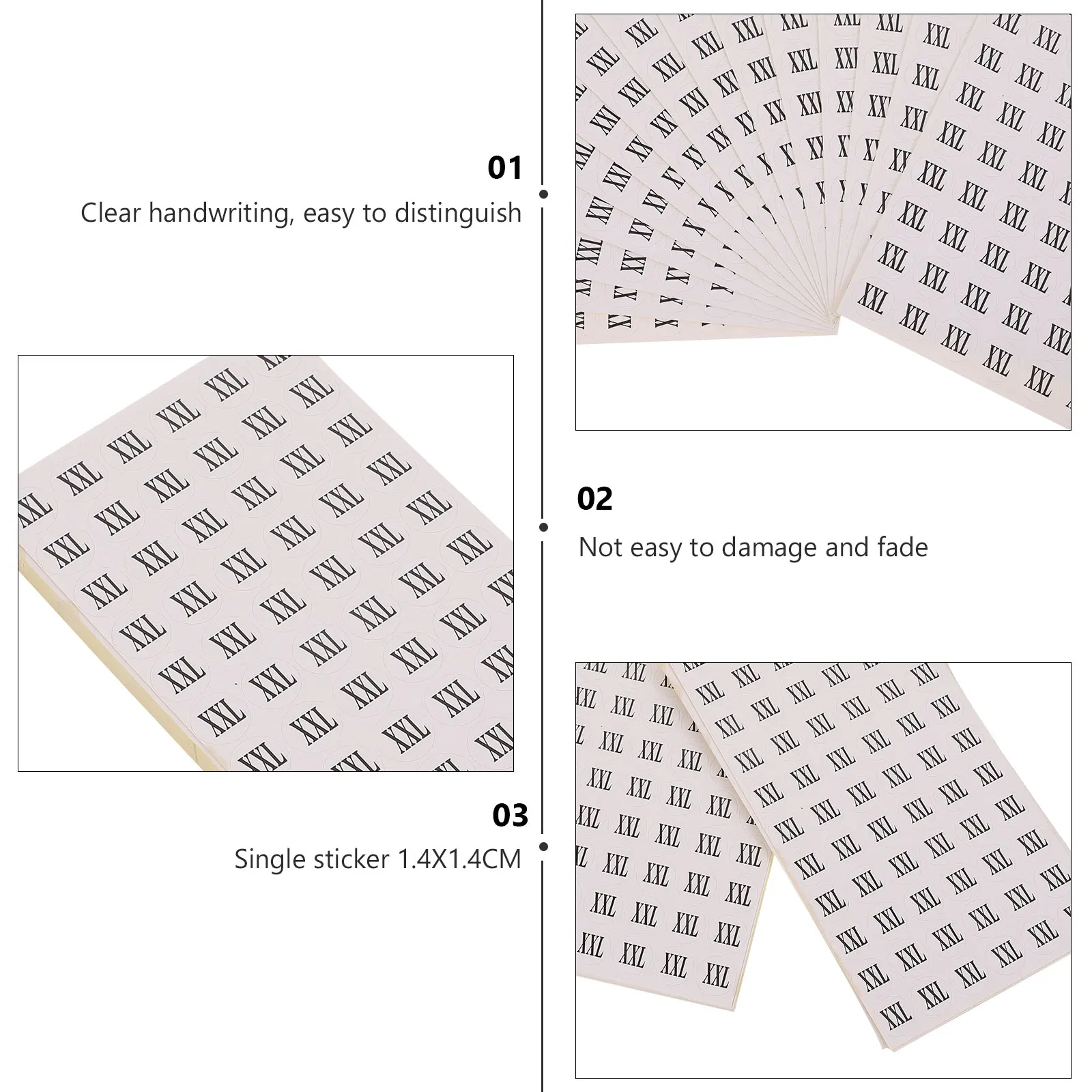 60 Sheets Self Adhesive Size Stickers Round Labels for Kids T shirt Clothing Shop Factory Safe Materials Folder Tag
60 Sheets Self Adhesive Size Stickers Round Labels for Kids T shirt Clothing Shop Factory Safe Materials Folder Tag