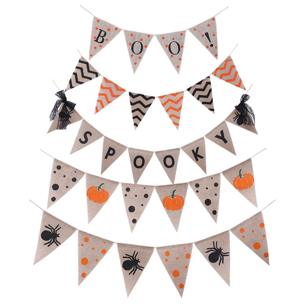 Halloween Linen Bunting Banner Pumpkin Pattern 2m Length Reusable Festival Party Decoration Garland Halloween Banner
Halloween Linen Bunting Banner Pumpkin Pattern 2m Length Reusable Festival Party Decoration Garland Halloween Banner