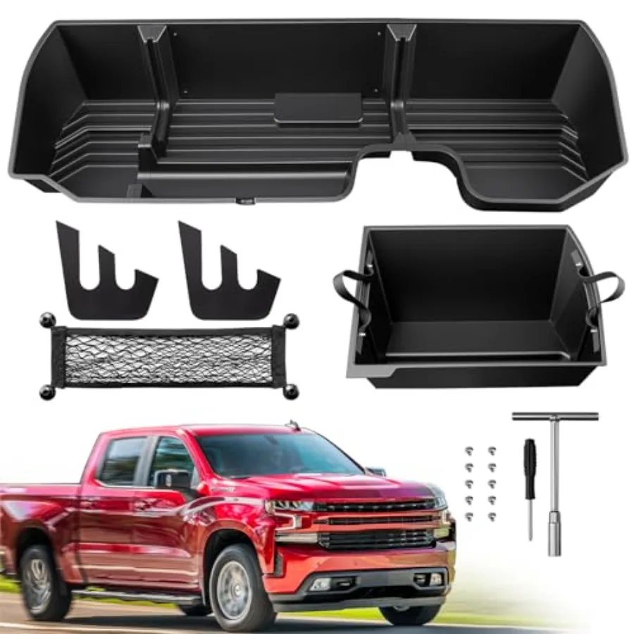 Under Seat Storage Box for Chevy Silverado GMC Sierra 1500/2500HD/3500HD 2019-2025,Rear Under-Seat Organizer Cargo Box, Durable
Under Seat Storage Box for Chevy Silverado GMC Sierra 1500/2500HD/3500HD 2019-2025,Rear Under-Seat Organizer Cargo Box, Durable