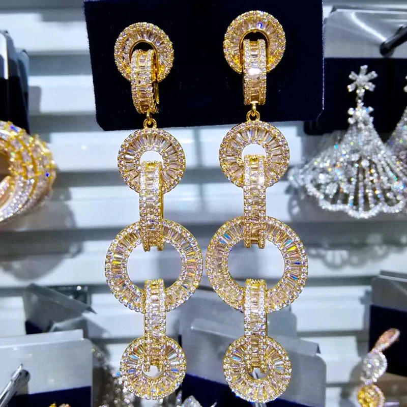 Kellybola Luxury Original Round Long Pendant Earrings for Women Bridal Wedding Daily Party Show Earring Jewelry Gift Top Quality
Kellybola Luxury Original Round Long Pendant Earrings for Women Bridal Wedding Daily Party Show Earring Jewelry Gift Top Quality