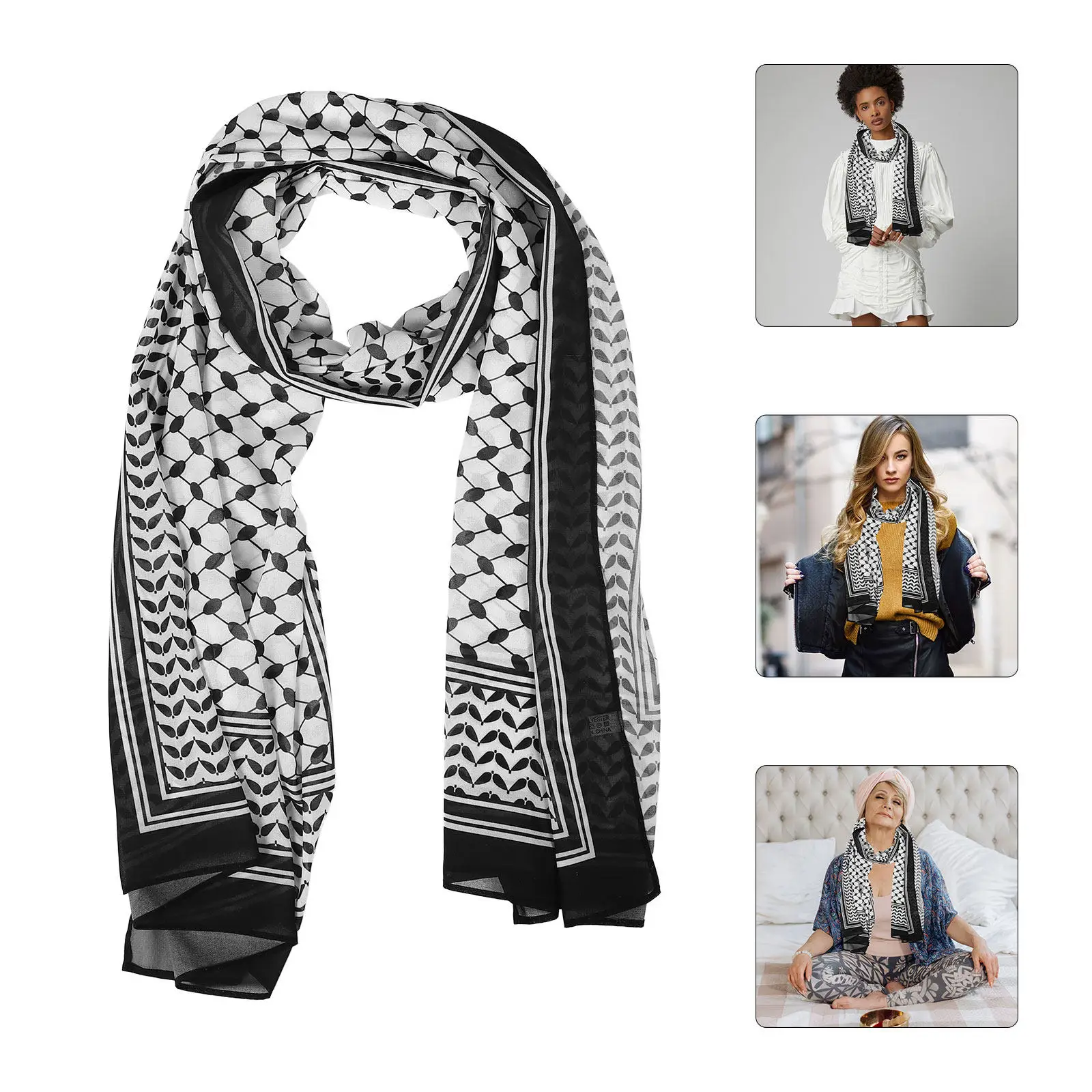 Black Printed Chiffon Scarf Middle Eastern Style Headscarf Neck Shawl Lightweight Breathable Fashion Head Scarf for Women
Black Printed Chiffon Scarf Middle Eastern Style Headscarf Neck Shawl Lightweight Breathable Fashion Head Scarf for Women