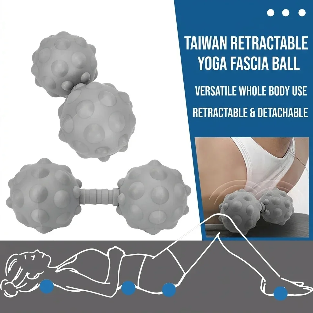 Taiwan Retractable Fascia Peanut Massage Ball, for Foot & Plantar Muscle Relaxation, Neck, Waist, Back Fitness
Taiwan Retractable Fascia Peanut Massage Ball, for Foot & Plantar Muscle Relaxation, Neck, Waist, Back Fitness